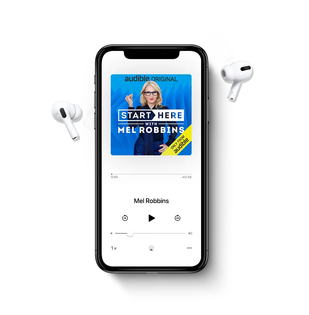 Start Here by Mel Robbins audiobook cover