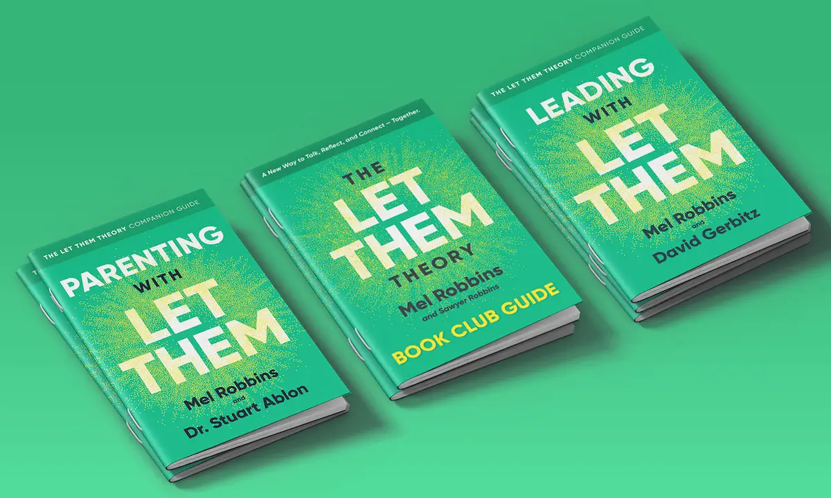 3 Stacks of "Let Them" Companion guides - Parenting, book club, and leadership guides